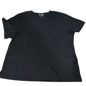 Mandala Black Scrub Top